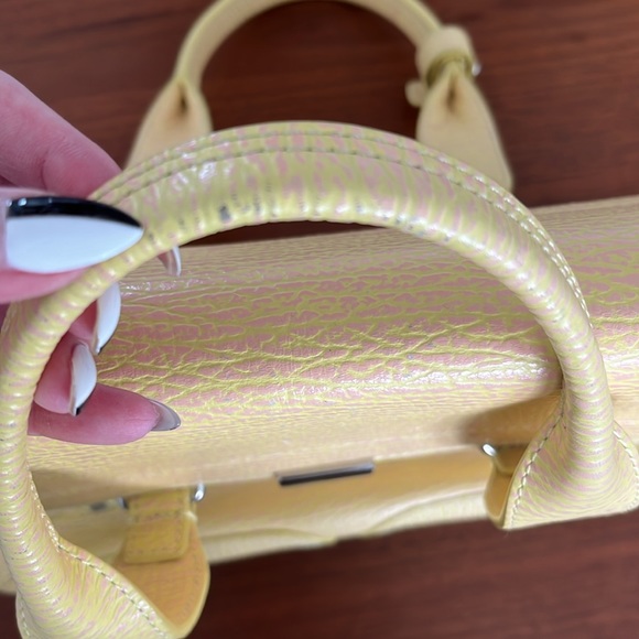 3.1 PHILLIP LIM Textured Calfskin Satchel Yellow - Picture 9 of 16